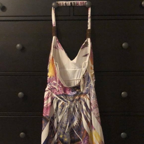 Colourful Multi-pattern design Halter Dress - Picture 3 of 9